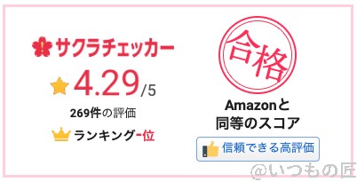Xperia Ace Ⅲのスリム型ケース（クリア素材）のサクラチェッカーの結果：4.29