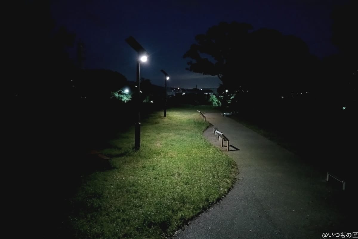 android-one-s10-photo-night-park | スマホを検証してみた 夜の公園を通常モードで撮影した写真