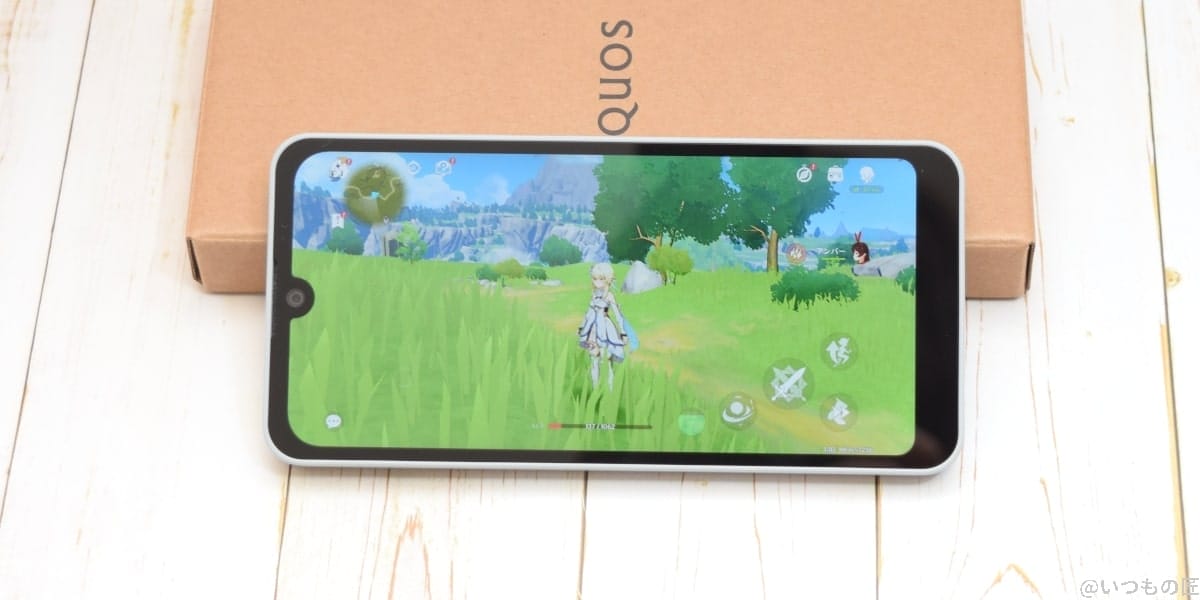 AQUOS wish3の原神の画面