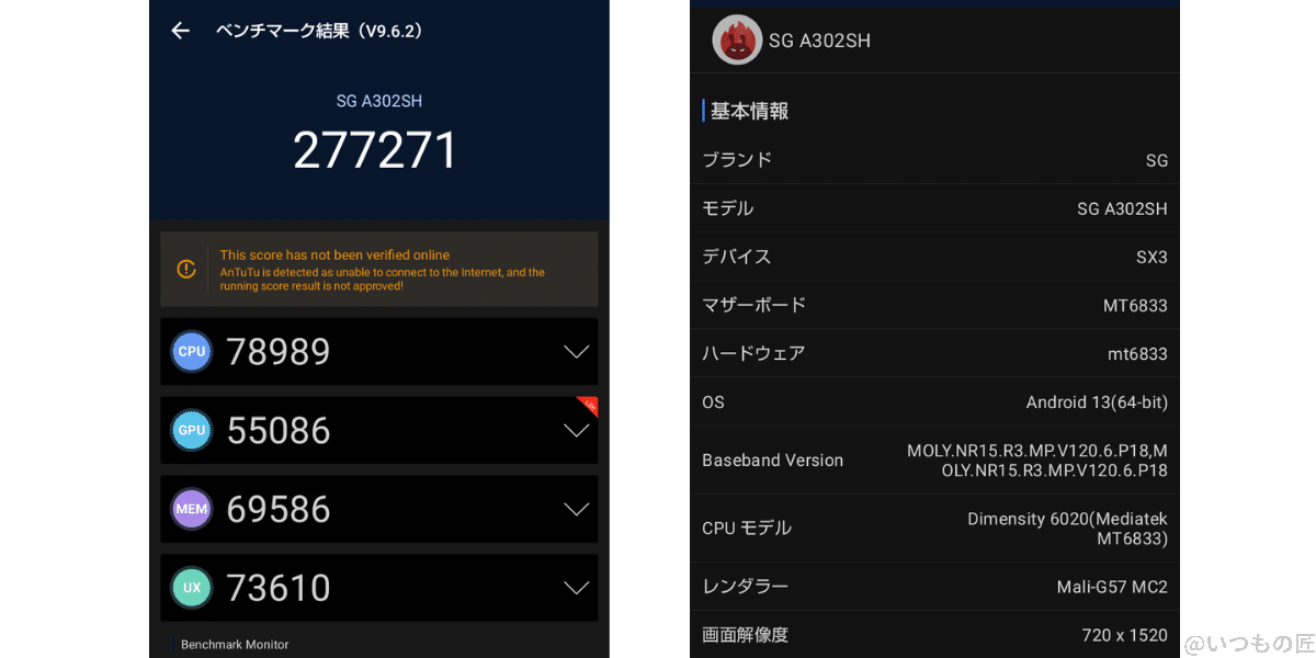 aquos-wish3-antutu-score-v9 | スマホを検証してみた AnTuTu BenchmarkV9でのベンチマーク測定結果