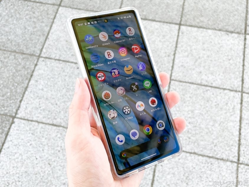 google pixel 7a 液晶モニター(日陰向け) | スマホを検証してみた 画面の明るさ(晴天時の日陰)