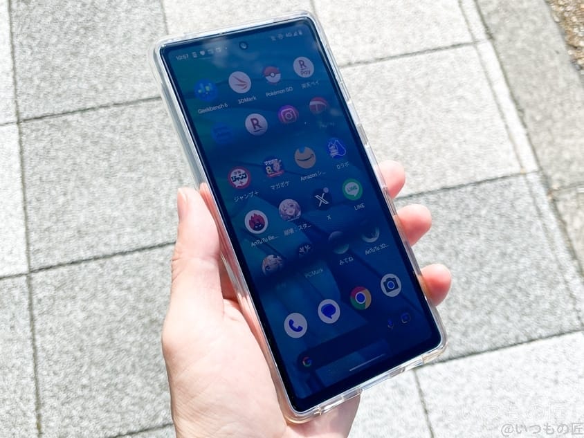 google pixel 7a 液晶モニター(日向向け) | スマホを検証してみた 画面の明るさ(晴天時)