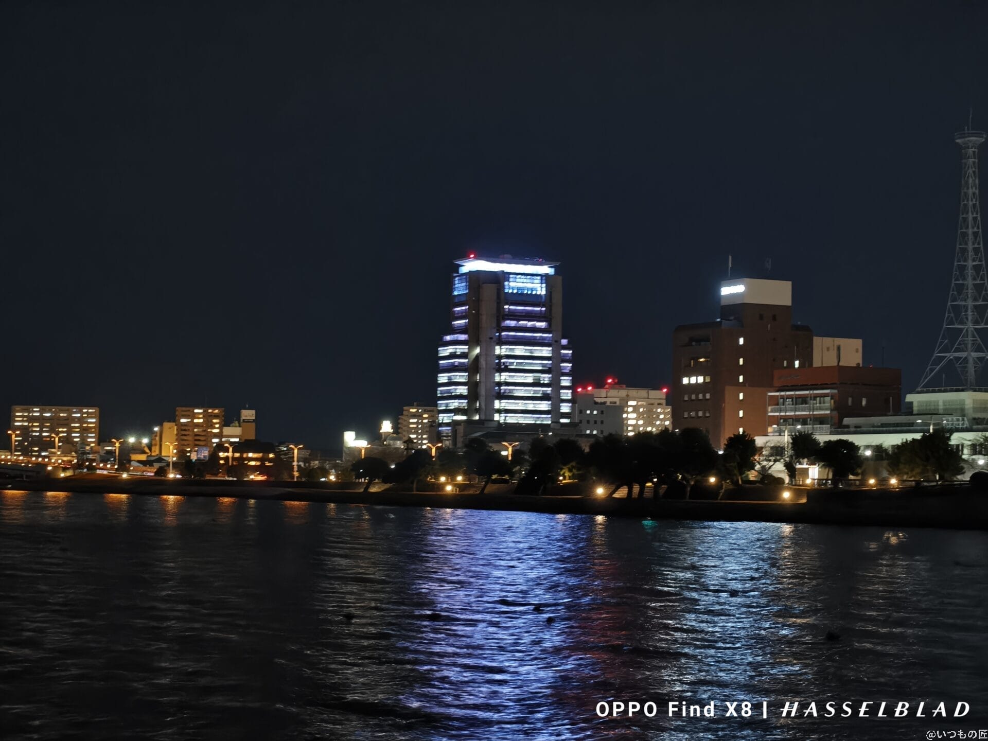 aquos r9 proでズーム撮影した夜間写真 | スマホを検証してみた AQUOS R9 pro カメラ AQUOS R9 proでズーム撮影した夜間写真