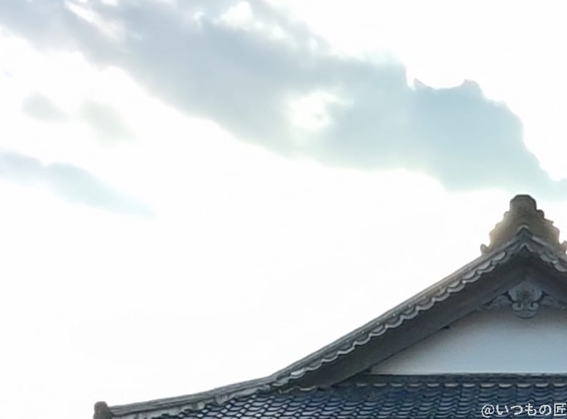 nubia Z70 Ultra カメラ 建物の屋根を切り抜き・拡大した写真