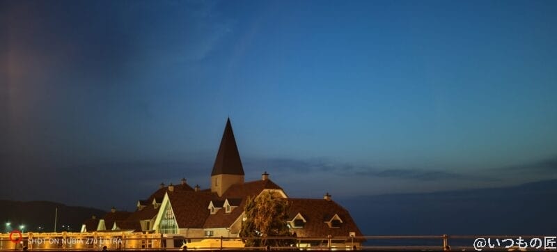 nubia Z70 Ultra カメラ 教会の屋根を暗所撮影した写真