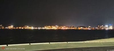 海辺を暗所撮影した写真 | スマホを検証してみた nubia Z70 Ultra カメラ 海辺を暗所撮影した写真